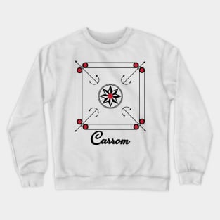 Carrom Board Indian Pakistani retro game design Crewneck Sweatshirt